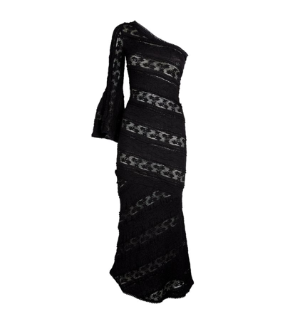 Charo Ruiz Lora Panelled Midi Dress In Black
