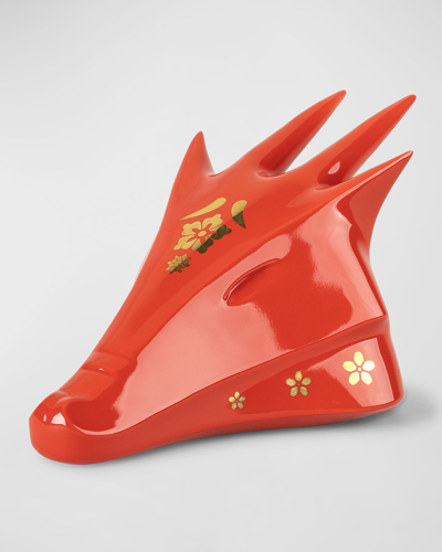 Lladrò The Dragon Sculpture In Orange