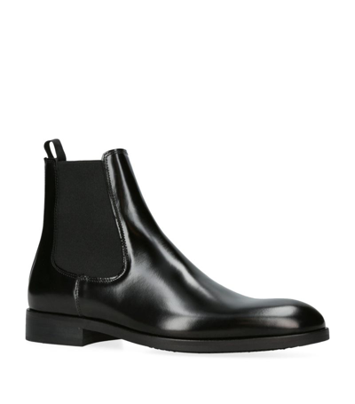 Kurt Geiger London Mens Black Hunter Patent-leather Chelsea Boots