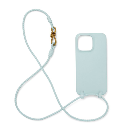 Bottega Veneta Andiamo Iphone 14 Pro Max Case In Blue