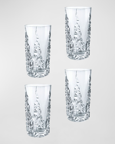 Nachtmann Sculpture Highball Longdrink Glasses, Set Of 4 In Clear