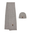 POLO RALPH LAUREN POLO BEAR HAT AND SCARF SET