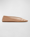 LE MONDE BERYL LUNA CALFSKIN BALLERINA FLATS