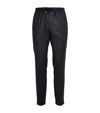 PAUL SMITH WOOL-CASHMERE DRAWSTRING TROUSERS