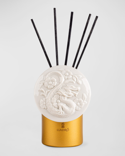 Lladrò Dragon Perfume Diffuser - Redwood Fire In White/gold