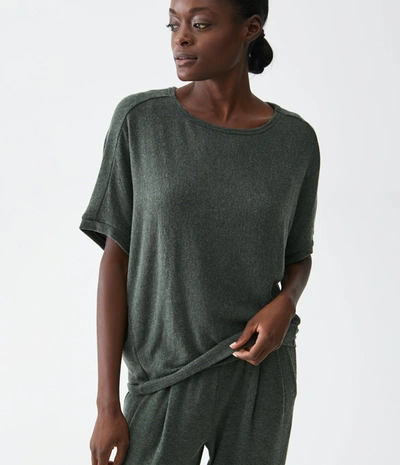 Michael Stars Ellie Elbow Sleeve Top In Natural