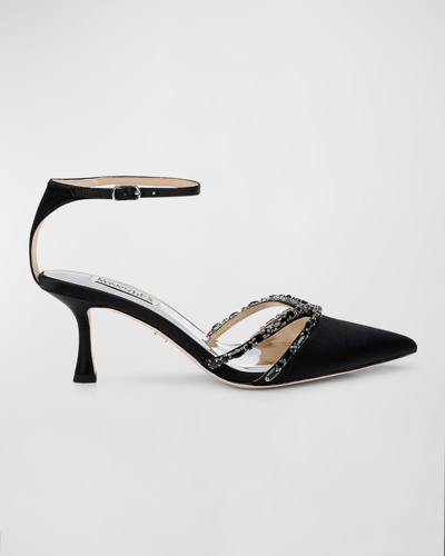 Badgley Mischka Ankle Strap Pointed Toe Pump In Black