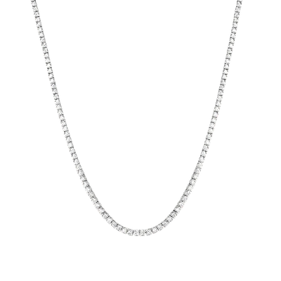 Aurate New York White Sapphire Tennis Necklace