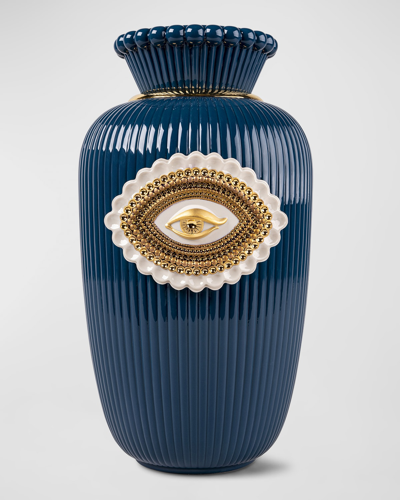 Lladrò Lovers Eyes Vase In Blue