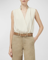 Rag & Bone Meredith Sleeveless Surplice Top In Ivory