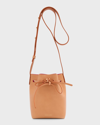 Mansur Gavriel Mini Mini Vegetable-tanned Leather Bucket Bag In Toast