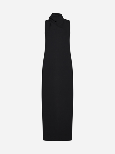 Giorgio Armani Viscose Long Dress In Black