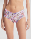 Hanky Panky Printed Signature Lace Boyshorts In Pressed Boquet Pr