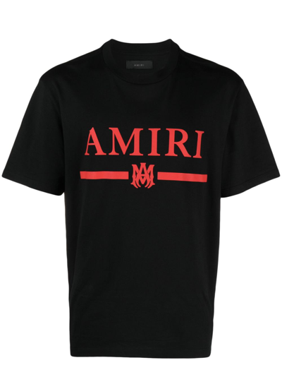 Amiri Black Logo-print Cotton T-shirt