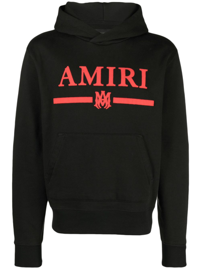 Amiri Logo-print Cotton Hoodie In Black