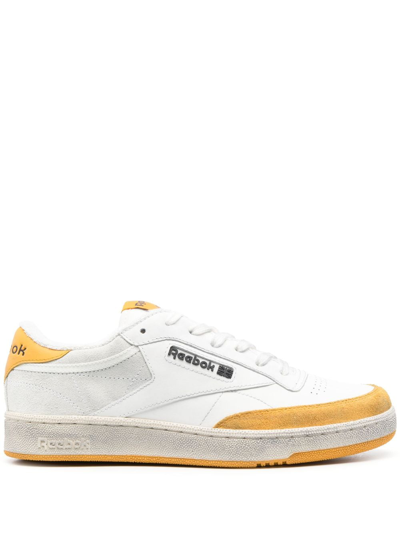 Reebok By Palm Angels Club C Leather Trainers In Orange
