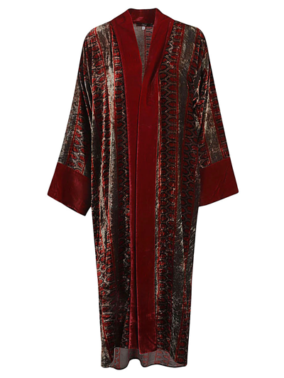 Obidi Velvet Kimono In Red