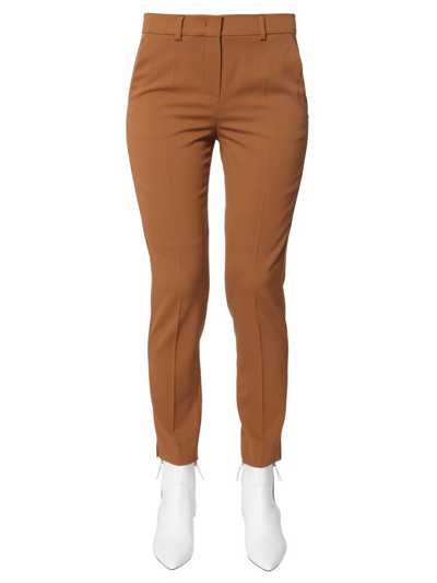 Sportmax Straight Leg Cropped Trousers In Brown