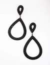 Lovisa Gunmetal Teardrop Statement Earrings In Black