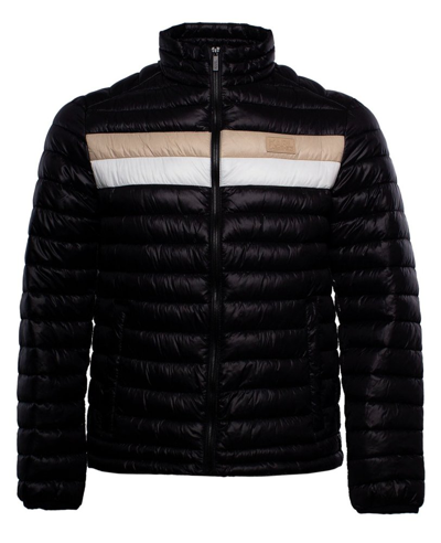 Karl Lagerfeld Colour-block Padded Jacket In Black
