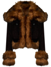 DSQUARED2 DSQUARED2 COLLARED FUR TRIMMED JACKET