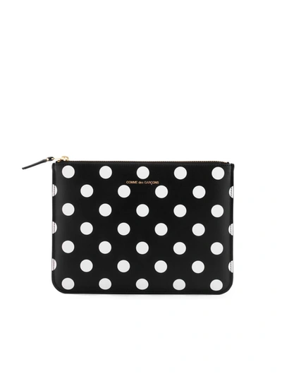 Comme Des Garçons Dot Print Wallet Accessories In Black