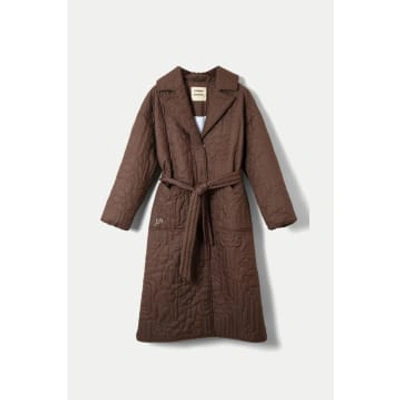 DAMSON MADDER CHOCOLATE GILDA QUILTED COAT 