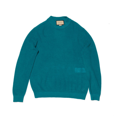 Gucci Crewneck Fine Knitted Jumper In Green