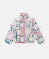 Stella Mccartney Circular Logo Fleece Jacket In White Multicolour