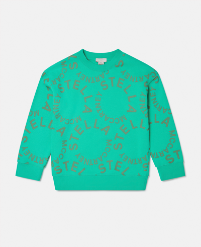 Stella Mccartney Circular Logo Sweatshirt In Green