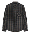 Rag & Bone Fit 2 Yokohama Cotton Plaid Slim Fit Button Down Shirt In Black