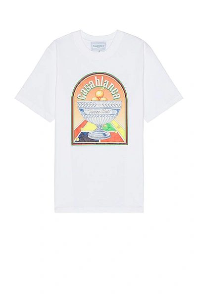 Casablanca Terrain D'orange Organic Cotton Graphic T-shirt In White