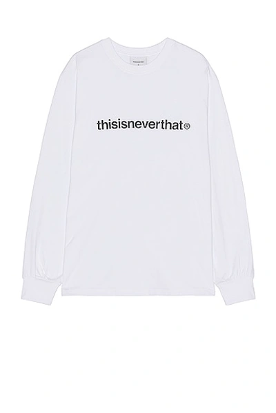 Thisisneverthat T-logo Long Sleeve T-shirt In White