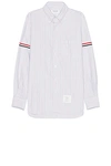 THOM BROWNE STRAIGHT FIT LONG SLEEVE SHIRT