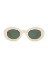 Jacquemus Off-white Le Chouchou 'les Lunettes Pralu' Sunglasses In Grey