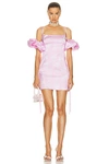 Jacquemus La Mini Robe Chouchou Dress Print Toile De Jouy Pink In Print Toile De Jouy Pink