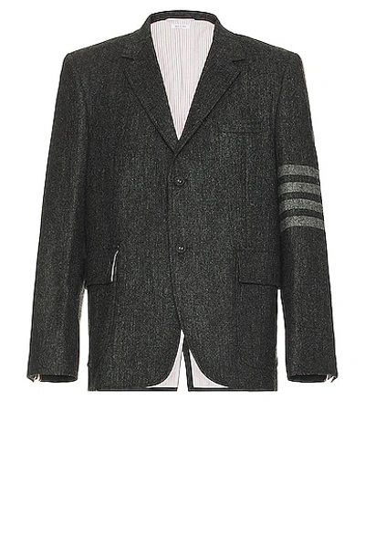 Thom Browne Unstructured Straight Fit Formal Jacket In Black