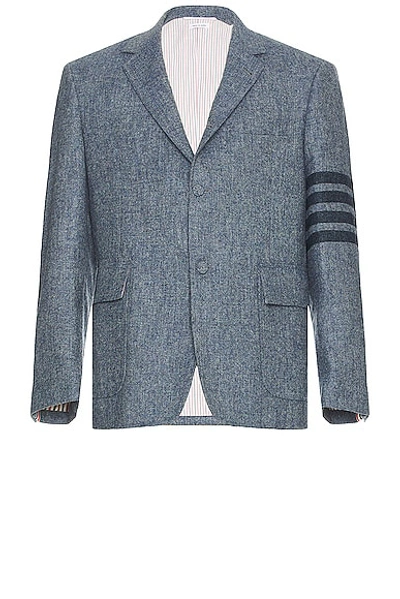 Thom Browne Unstructured 4 Bar Straight Fit In Light Blue