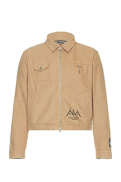 Reese Cooper Research Division Garment Dyed Work Jacket In Khaki