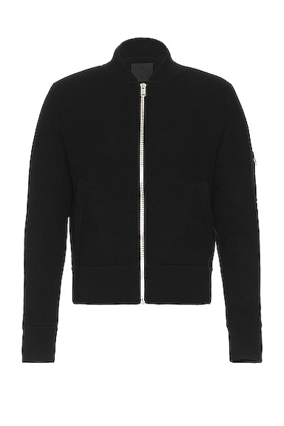 Givenchy Men's Felted Wool Bomber Jacket In Black