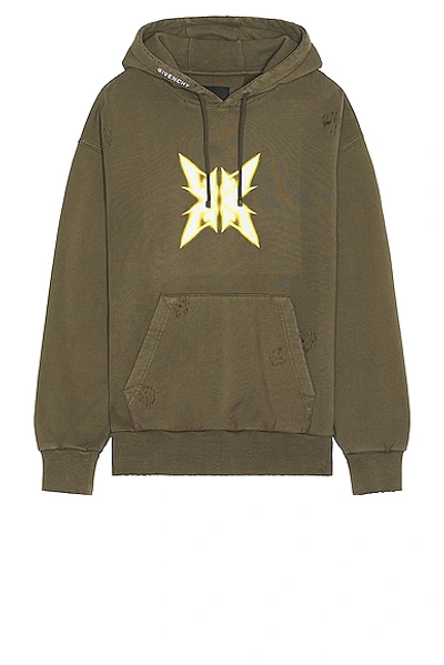 Givenchy Boxy Hoodie In Green