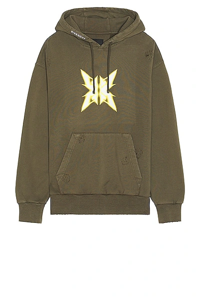 Givenchy Boxy Hoodie In Khaki
