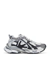 Balenciaga Dynamic Multicolor Runner Sneakers With Chunky Silhouette In Grey  White  & Black