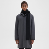 Theory Camden Scarf In Ribbed Cashmere In Black