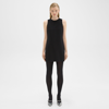 Theory Shift Dress N Double-face Wool-cashmere In Black