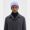 Theory Camden Beanie In Ribbed Cashmere In Grotto