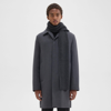 Theory Camden Scarf In Ribbed Cashmere In Pestle Melange