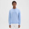 Theory Hilles Crewneck Sweater In Cashmere In Light Blue Melange