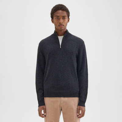 Theory Hilles Quarter-zip Sweater In Cashmere In Pestle Melange