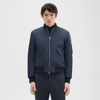 Theory Flight Bomber Jacket In Recycled Nylon In Baltic
